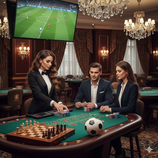 Luxury casino chips and cards